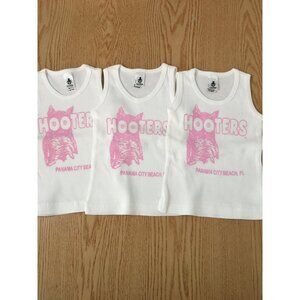 Bundle Of 3 New Baby Girl Hooters Tanks From Panama City Beach Florida Size 6-12